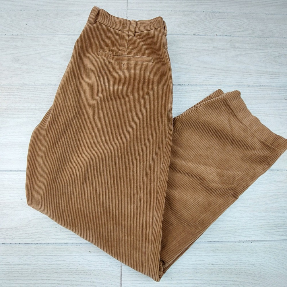 Brooks Brothers Clark Corduroy Pants Mens 36x30 Tan Brown Wide Wale Straight Leg
